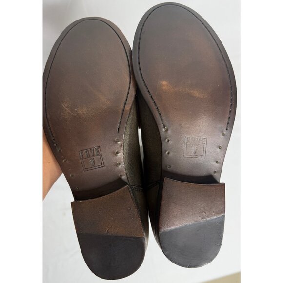 NIB NEW FRYE MELISSA BUTTON BACK ZIP RIDING BOOTS sz 8 M GRAY LEATHER - Picture 3 of 3